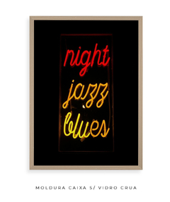 Imagem do Quadro Palavras Neon Night Jazz Blues