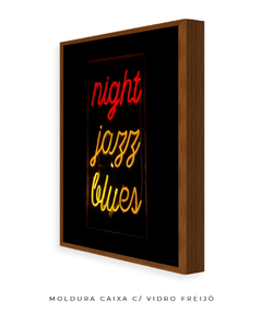 Quadro Palavras Neon Night Jazz Blues na internet