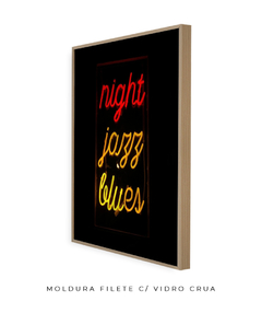 Quadro Palavras Neon Night Jazz Blues na internet