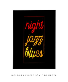 Imagem do Quadro Palavras Neon Night Jazz Blues