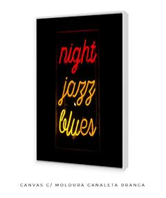 Quadro Palavras Neon Night Jazz Blues na internet