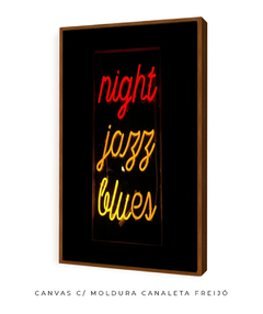 Quadro Palavras Neon Night Jazz Blues na internet