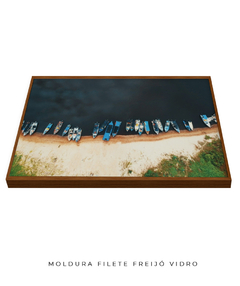 Quadro Praia e Barcos