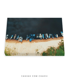 Quadro Praia e Barcos