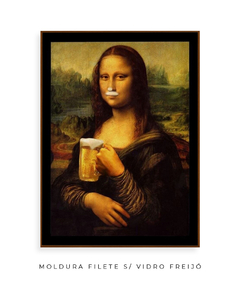 Quadro Retrô Monalisa Chopp - Be decorart | Quadros Online