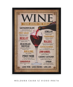 Quadro Retrô Todos os Vinhos - Be decorart | Quadros Online