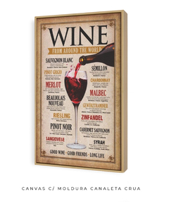 Quadro Retrô Todos os Vinhos - Be decorart | Quadros Online