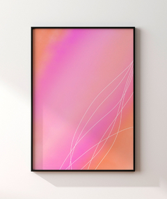 Quadro rosa laranja celestial - loja online