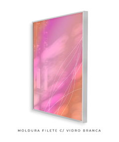 Quadro rosa laranja celestial