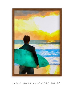 Quadro Surf e Praia Aquarela - comprar online