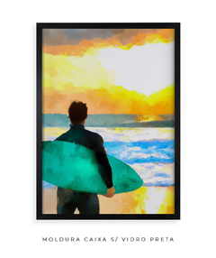 Quadro Surf e Praia Aquarela - Be decorart | Quadros Online