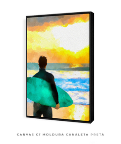 Quadro Surf e Praia Aquarela - Be decorart | Quadros Online