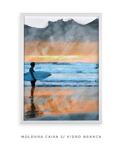 Quadro Surfista em Aquarela - Be decorart | Quadros Online