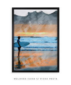 Quadro Surfista em Aquarela - Be decorart | Quadros Online