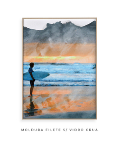 Quadro Surfista em Aquarela - comprar online