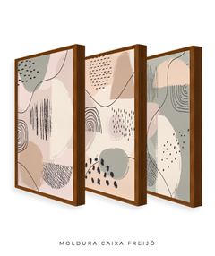 Quadro Trio Abstract Tons Neutros - comprar online