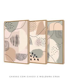 Quadro Trio Abstract Tons Neutros - comprar online