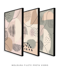 Imagem do Quadro Trio Abstract Tons Neutros