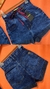 Short jeans bainha marmorizado com cordinha - Crônicas Jeans