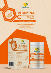 Vitamina C com Se e Zn - 60cps. - ApisBrasil - loja online