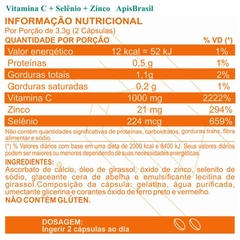 Vitamina C com Se e Zn - 60cps. - ApisBrasil