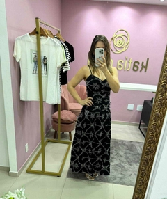 VESTIDO MIDI ALCINHA BORDADO na internet