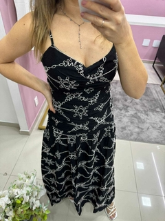 VESTIDO MIDI ALCINHA BORDADO - Katia Rosa