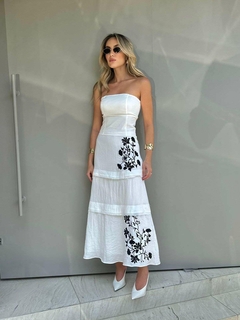 Vestido midi bordado AF