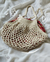 fishnet crochet bag with sack
