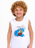 Conjunto Infantil Menino Regata + Short Estampa Barquinhos Branco e Azul - comprar online