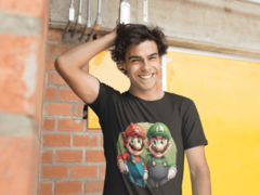 Camiseta Mario and Luigi Green unissex com mangas curtas - comprar online