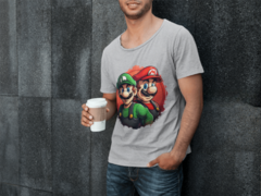 Camiseta Mario and Luigi Red unissex com mangas curtas - comprar online