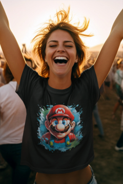 Camiseta Mario Splash unissex com mangas curtas - loja online