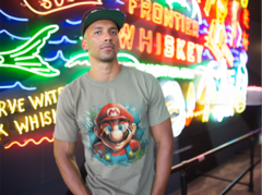 Camiseta Mario Splash unissex com mangas curtas na internet