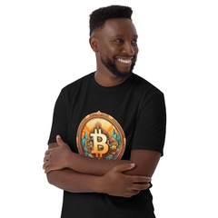 Camiseta Bitcoin Gold unissex com mangas curtas