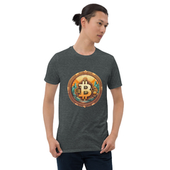 Camiseta Bitcoin Gold unissex com mangas curtas - loja online