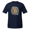 Camiseta Bitcoin unissex com mangas curtas