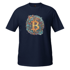 Camiseta Bitcoin unissex com mangas curtas