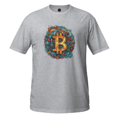 Camiseta Bitcoin unissex com mangas curtas - loja online