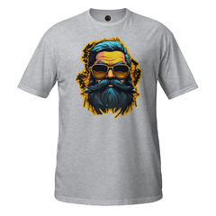 Camiseta modern bearded man yellow unissex com mangas curtas