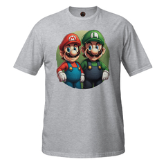 Camiseta Mario and Luigi Green unissex com mangas curtas