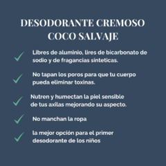 Desodorantes cremosos coco salvaje - Yaku ecotienda