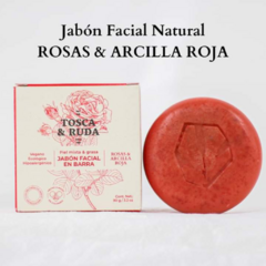 JABÓN ROSAS Y ARCILLA ROJA 90g