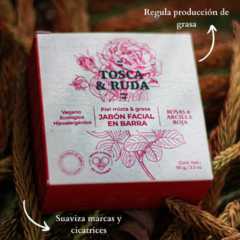 JABÓN ROSAS Y ARCILLA ROJA 90g - comprar online