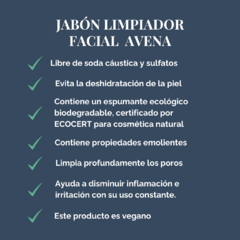 Jabón limpiador facial avena 120 ML - Yaku ecotienda