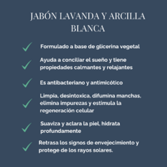 JABÓN LAVANDA Y ARCILLA BLANCA - Yaku ecotienda