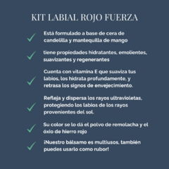 KIT LABIAL ROJO FUERZA - Yaku ecotienda