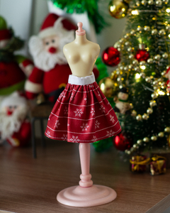 Red Snowflakes Christmas Skirt