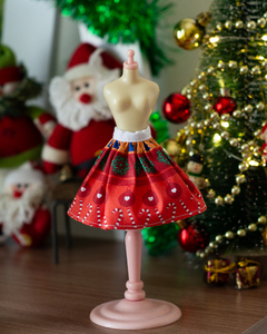 Red Christmas Skirt Ornaments