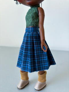 Checkered flannel skirt